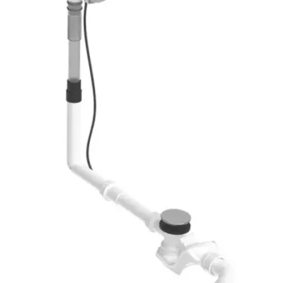 Duravit aksesuāri - vannas noteces un pārplūdes komplekts ar grīdas pievadu, Bowden, garums 850 mm, hroms 792207000001000