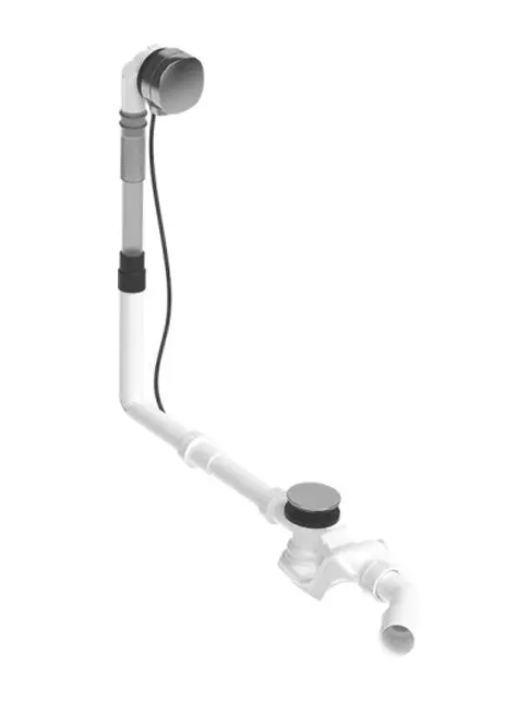 Duravit aksesuāri - vannas noteces un pārplūdes komplekts ar grīdas pievadu, Bowden, garums 850 mm, hroms 792207000001000