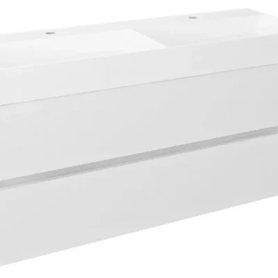 Sapho Odetta - izlietnes skapītis, 118x50x44 cm, balts spīdīgs DT120-3030