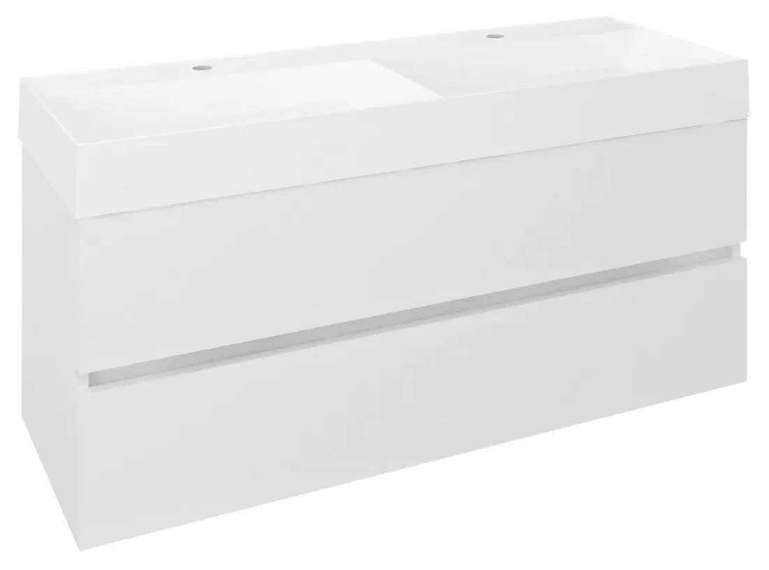 Sapho Odetta - izlietnes skapītis, 118x50x44 cm, balts spīdīgs DT120-3030