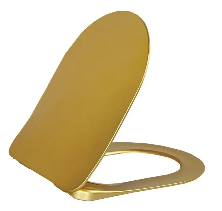 Sapho Paula - WC sēdeklis Slim, Duroplast, Soft Close, zelta KC0903
