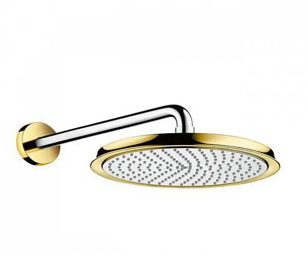 Hansgrohe Raindance Classic - galvas duša 270 Air, 1 strūklas veids, dušas sviras 39 cm hroms/zelts 27424090