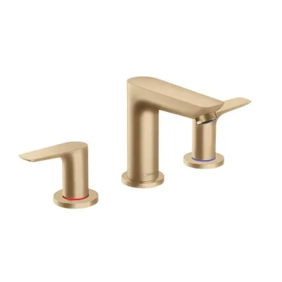 Hansgrohe Talis E - izlietnes maisītājs ar noteces komplektu, 3 caurumu montāža, matēts bronzas 71733140