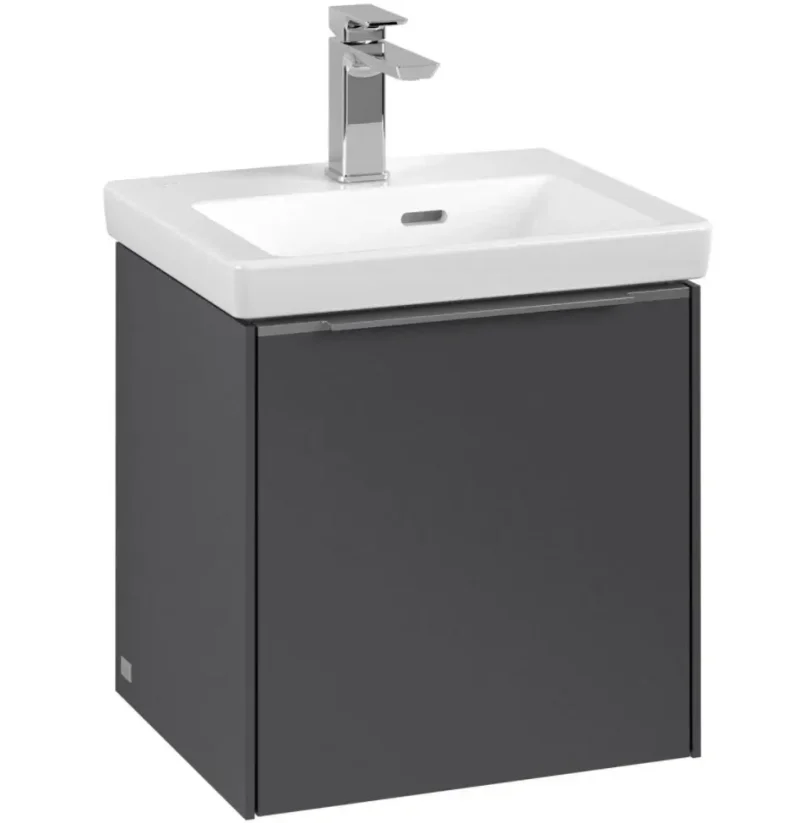 Villeroy & Boch Subway 3.0 - izlietnes apakšskapītis, 42x43x38 cm, 1 durvis, Graphite C58200VR