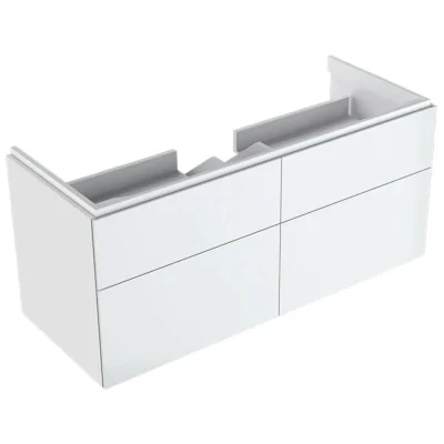 Geberit Xeno 2 - izlietnes skapītis 120 cm, ar LED apgaismojumu, 4 izvelkamās atvilktnes, balts spīdīgs 500.518.01.1