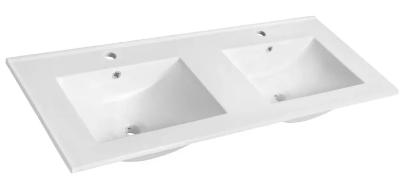 Sapho Slim - mēbeļu dubultā izlietne 120x46 cm, balta 1601-120
