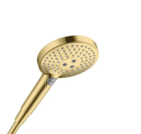 Hansgrohe Raindance Select S - dušas galva 120, 3 strūklas, pulēts zelts 26530990