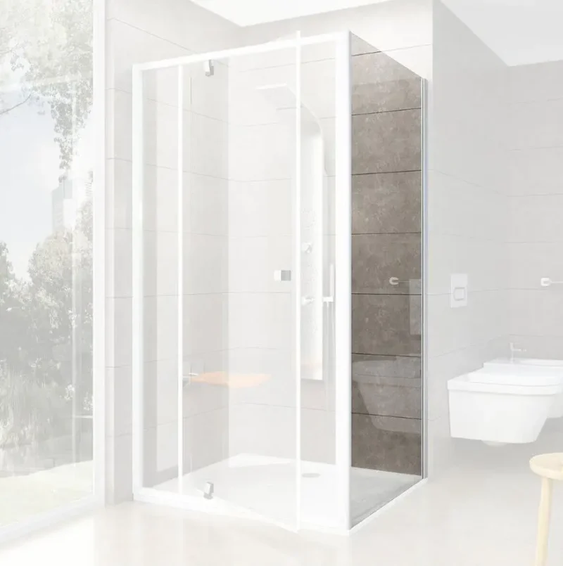 Ravak Pivot - dušas siena PPS-80, 77-80 cm, balta/caurspīdīgs stikls 90G40100Z1