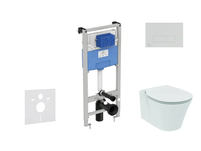 Ideal Standard ProSys - komplekts - priekšsienas elements, tualete un WC sēdeklis Connect Air, vadības plate Oleas M2, Aquablade, SoftClose, balts ProSys120M SP19