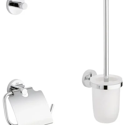 Grohe Essentials - tualetes piederumu komplekts 3 in 1, hromēts 40407001
