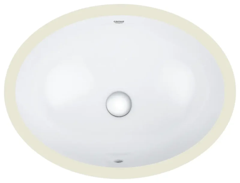 Grohe Bau Ceramic - izlietne ar pārplūdi, 56x42 cm, Alpu balts 39423000