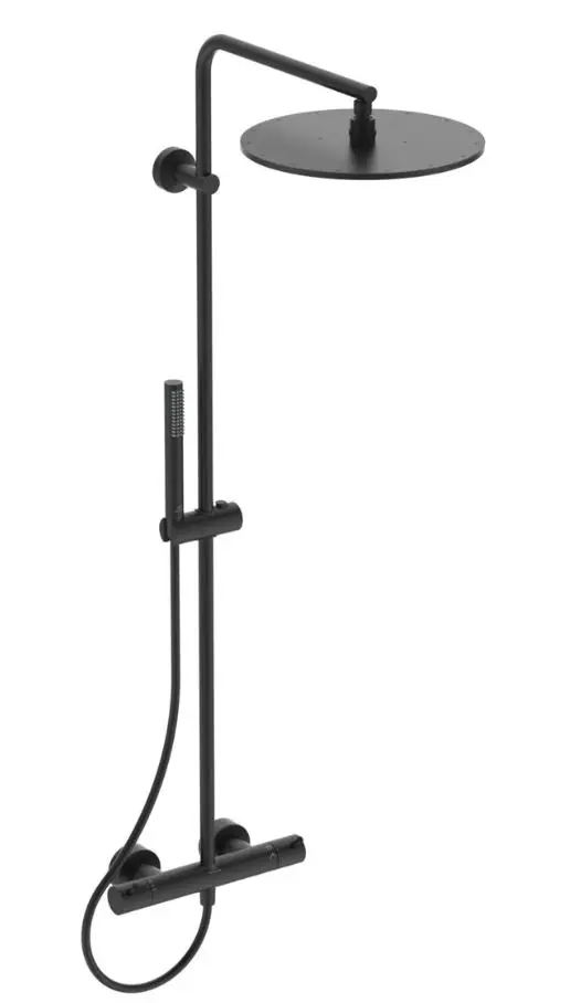 Ideal Standard CeraTherm - dušas komplekts ar termostatu, diametrs 30 cm, zīdaini melns A7589XG