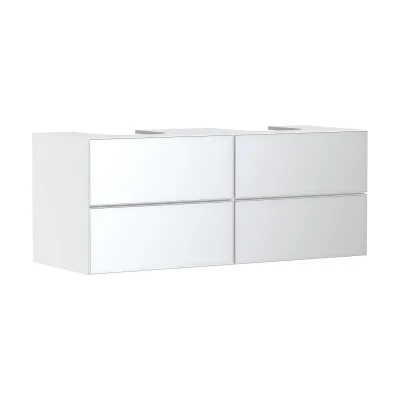 Hansgrohe Xevolos E - izlietnes apakšskapītis 137x56x55 cm, 4 atvilktnes, matēti balts/metāliski balts 54196320