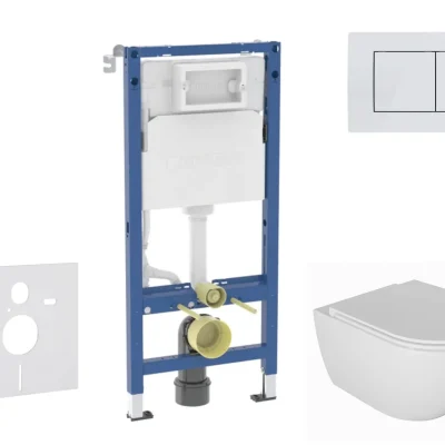 Geberit Duofix - priekšsienas elementa komplekts, WC Oudee ar Softclose sēdekli un Delta30 vadības plati, alpu balts SANI11CA3139B