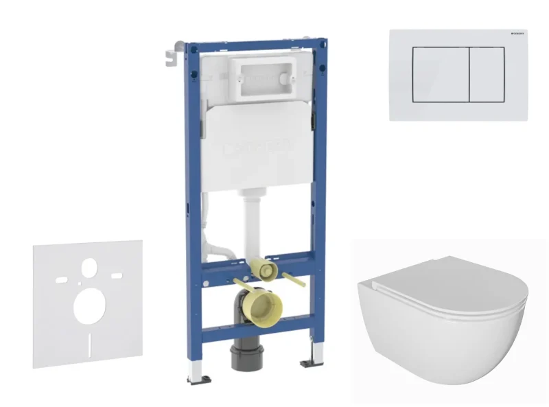 Geberit Duofix - priekšsienas elementa komplekts, WC Oudee ar Softclose sēdekli un Delta30 vadības plati, alpu balts SANI11CA3139B
