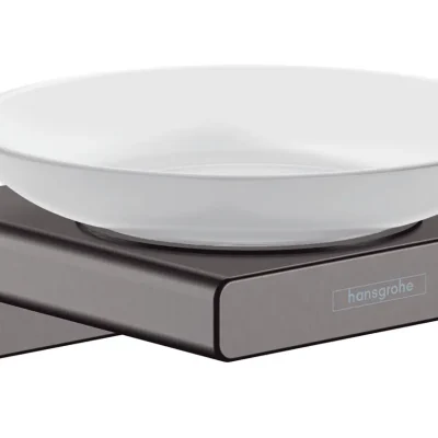 Hansgrohe AddStoris - ziepju trauks ar turētāju, matēts stikls/hroms melns birstēts 41746340