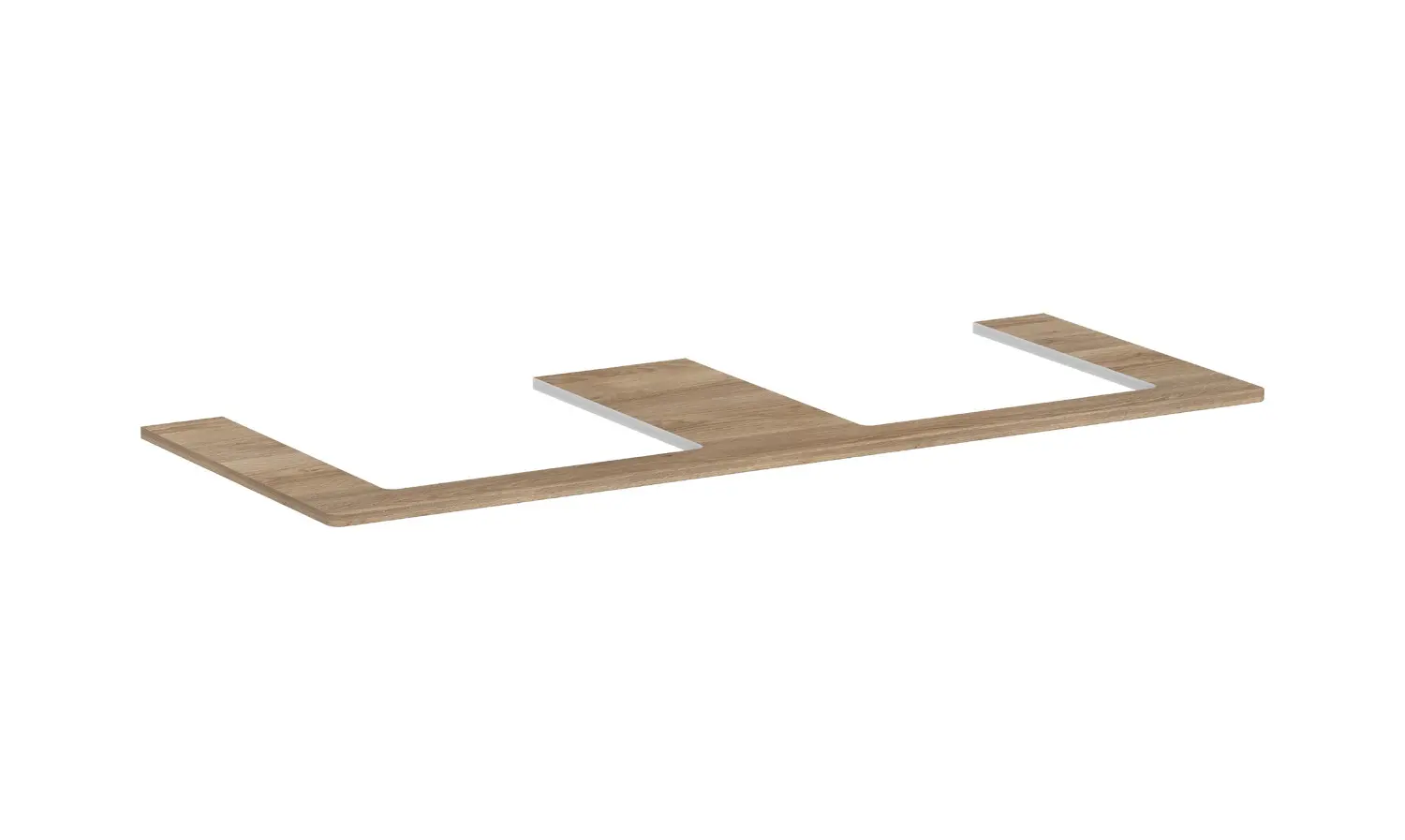 Hansgrohe Xelu Q - izlietnes virsma 136x55 cm, 2 izgriezumi, dabīgs ozols 54099230