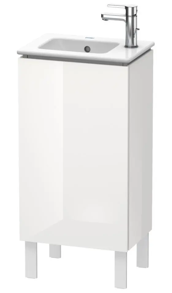 Duravit L-Cube - izlietnes skapītis 86x42x29 cm, kreisais, 1 durvis, balts spīdīgs LC6273L2222