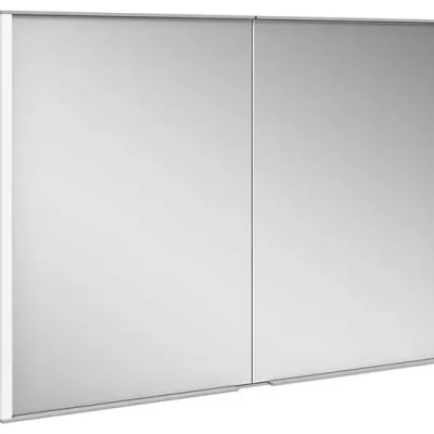 Keuco Royal Match - spoguļskapītis ar LED apgaismojumu, 100x70x16 cm, sudrabaini beicēts anodēts 12803171301