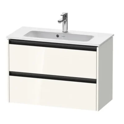 Duravit Ketho.2 - izlietnes skapītis, 55x81x39 cm, 2 atvilktnes, balts spīdīgs K25256022220000