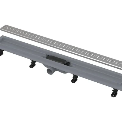 Alcadrain dušas notekas - dušas vanna Simple 55 cm, ar apmali perforētam režģim, iekļauts režģis, nerūsējošā tērauda matējums APZ9-550M