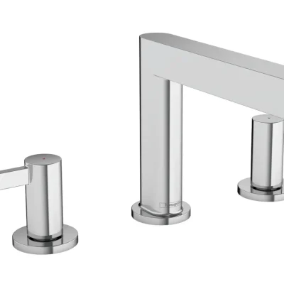 Hansgrohe Finoris - izlietnes vienas sviras maisītājs 110, 3 caurumu uzstādīšana, ar noteces komplektu Push-Open, EcoSmart, hromēts 76033000