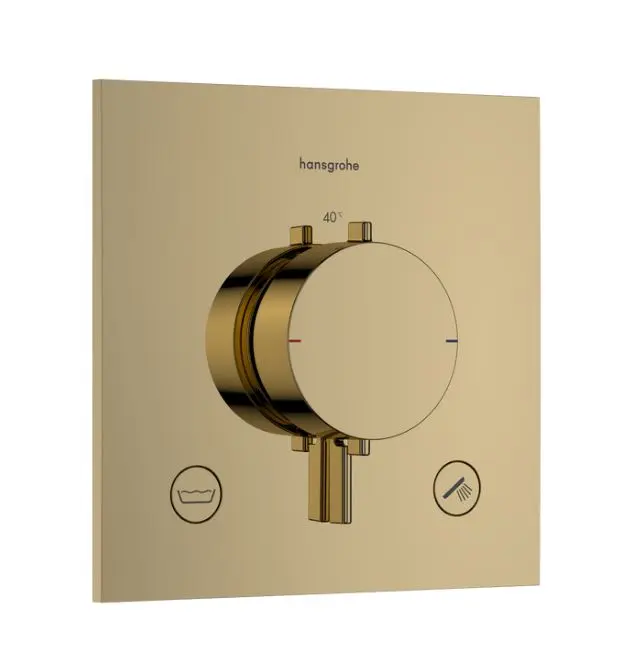 Hansgrohe Ecostat Comfort E - zemapmetuma termostata maisītājs, 2 patērētājiem, pulēta zelta izskats 33716990
