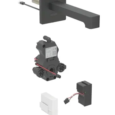Geberit Brenta - elektronisks zemapmetuma izlietnes vārsts, tīkla barošana, easy to clean, matēti melns 116.291.14.1