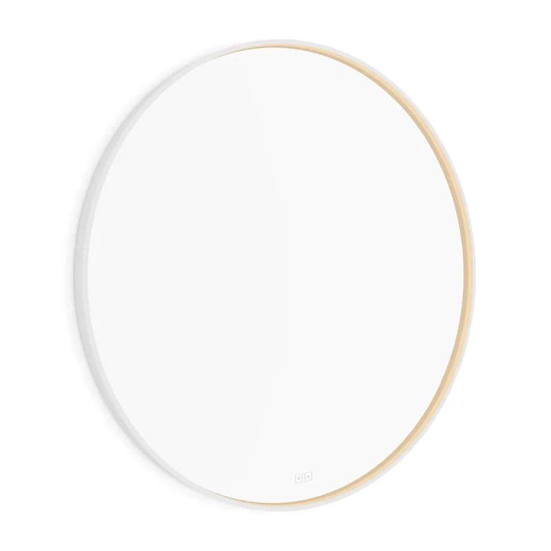 Nimco - spogulis ar LED apgaismojumu, diametrs 100 cm, divi skārienjutīgi sensori, matēti balts ZPB 31004RVX-05