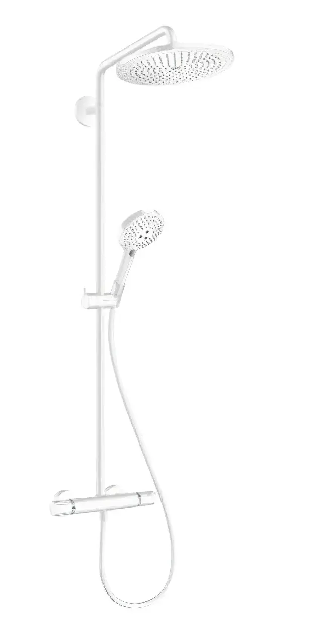 Hansgrohe Croma Select S - dušas kolonna Showerpipe 280 ar termostata maisītāju, balts matēts 26890700