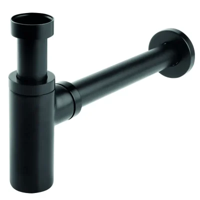 Novaservis Siphons - izlietnes sifons 1 1/4, noteka 32 mm, matēti melns S282-BL