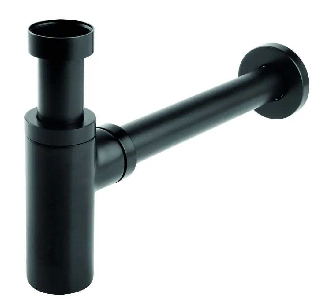 Novaservis Siphons - izlietnes sifons 1 1/4, noteka 32 mm, matēti melns S282-BL