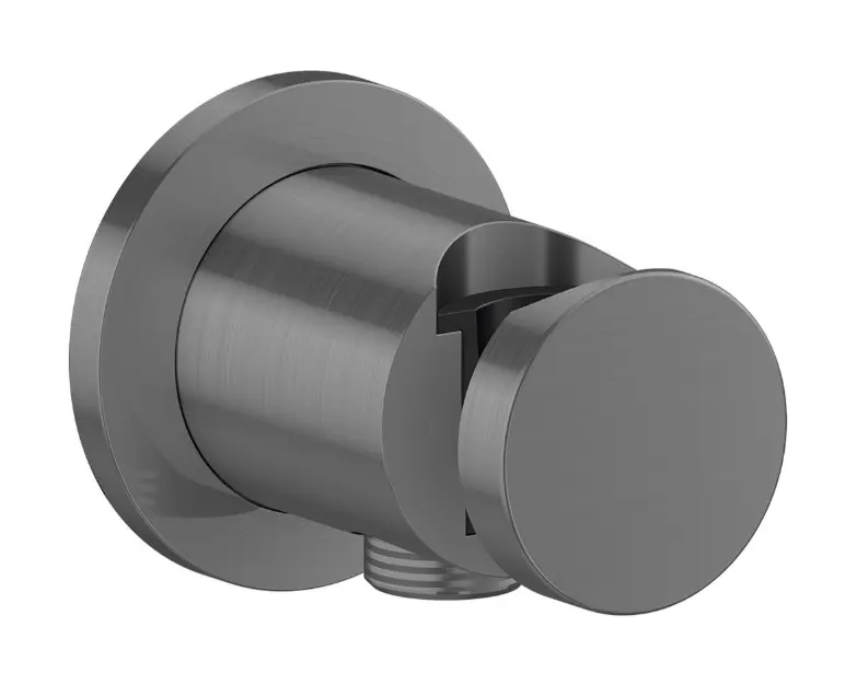 Axor One - sienas pieslēguma līkums ar turētāju, birstēts melns hroms 48780340
