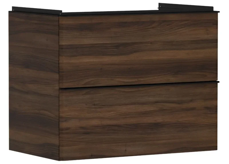 Hansgrohe Xelu Q - izlietnes skapītis, 63x78x50 cm, 2 atvilktnes, tumšs valrieksts/matēti melns 54030670