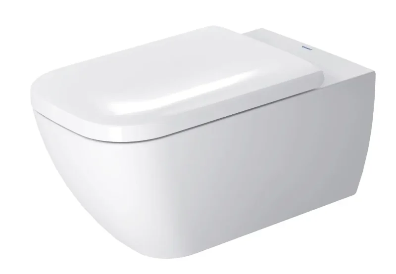 Duravit Happy D.2 - piekaramais WC, Rimless, ar WonderGliss, Alpu balts 25500900001