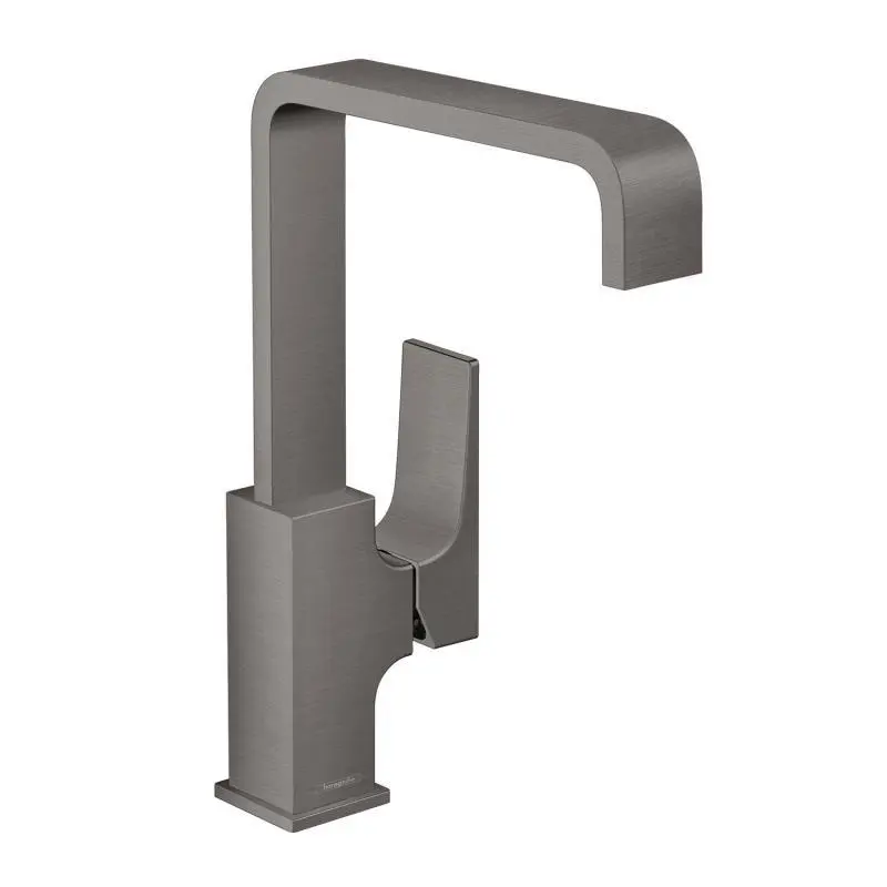Hansgrohe Metropol - izlietnes maisītājs ar noteces komplektu Push-Open, melns hroms birstēts 32511340