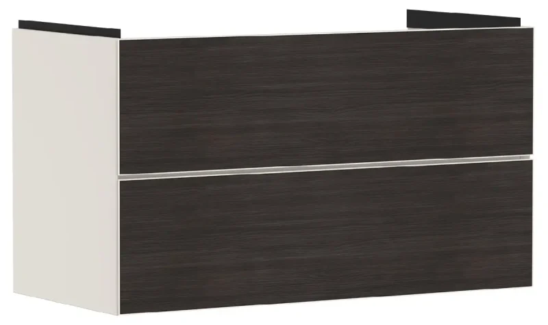 Hansgrohe Xevolos E - izlietnes apakšskapītis 98x58x48 cm, 2 atvilktnes, matēti bēšs/tumšs ozols 54182730