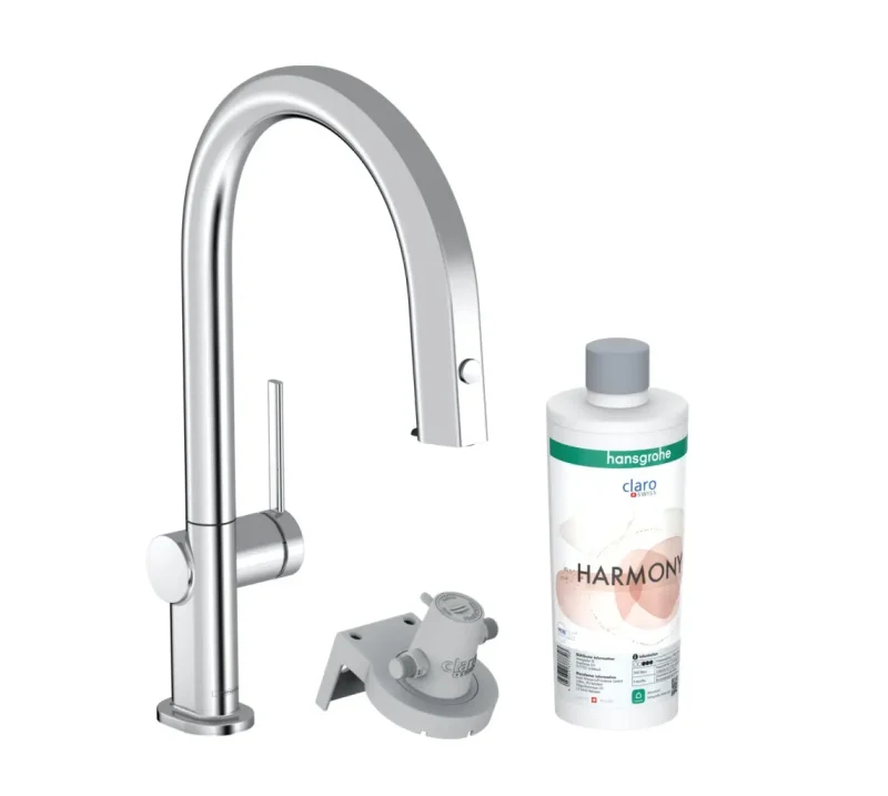 Hansgrohe Aqittura M91 - virtuves izlietnes maisītājs ar izvelkamu izteku un filtra funkciju, hromēts 76801000