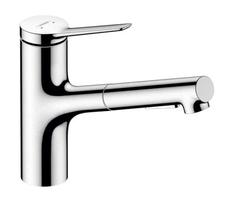 Hansgrohe Zesis M33 - virtuves izlietnes maisītājs ar izvelkamu dušu, hroms 74820000
