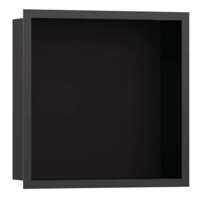 Hansgrohe XtraStoris Individual - sienas niša ar dizaina rāmi, 30x30x10 cm, melns matēts/hroms melns birstēts 56098340