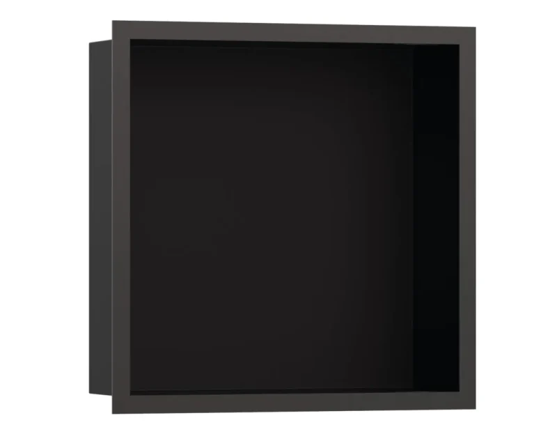 Hansgrohe XtraStoris Individual - sienas niša ar dizaina rāmi, 30x30x10 cm, melns matēts/hroms melns birstēts 56098340