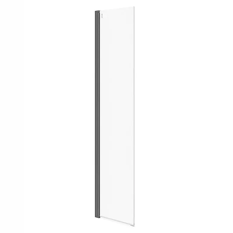 Cersanit Mille - kustīga sānu siena Walk-In dušai, 54x200 cm, melns/caurspīdīgs stikls S161-012