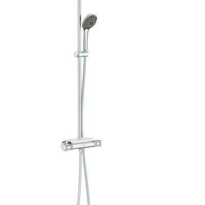 Grohe Vitalio Joy - dušas sistēma 260 ar termostatu sienai un plauktu, hroms 26403002