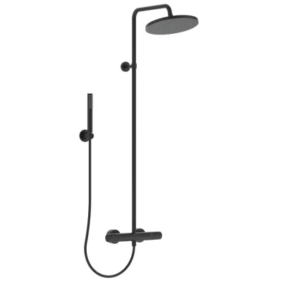 Ideal Standard CeraTherm - dušas komplekts T25 ar termostatu, 30 cm, 1 strūkla, melns BC748XG
