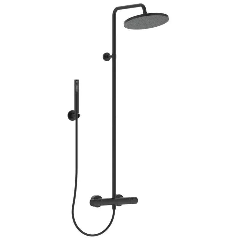 Ideal Standard CeraTherm - dušas komplekts T25 ar termostatu, 30 cm, 1 strūkla, melns BC748XG