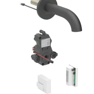 Geberit Piave - elektronisks izlietnes maisītājs zemapmetuma montāžai, ģeneratora darbība, easy to clean, matēti melns 116.286.14.1