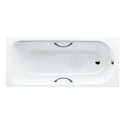 Kaldewei Advantage - taisnstūrveida vanna Saniform Plus Star 333, 160x75 cm, ar rokturu atverēm, neslīdoša, pērļu efekts, balta 133330003001