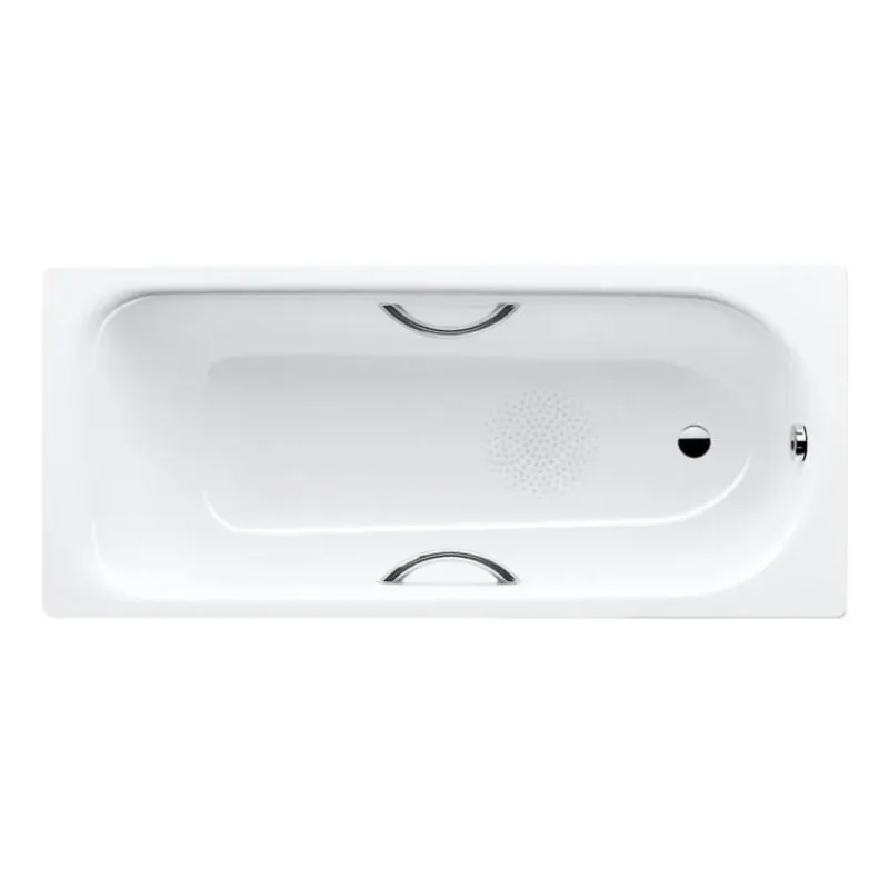 Kaldewei Advantage - taisnstūrveida vanna Saniform Plus Star 333, 160x75 cm, ar rokturu atverēm, neslīdoša, pērļu efekts, balta 133330003001