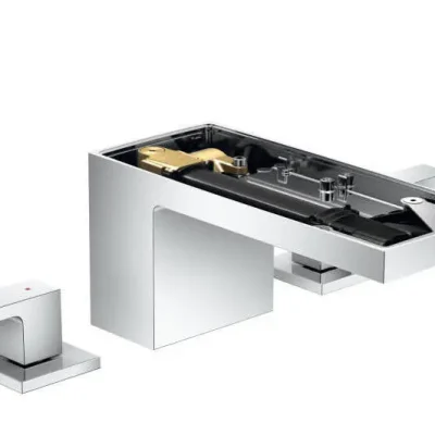 Axor MyEdition - izlietnes maisītājs, ar Push-Open noteces komplektu, 3 caurumu montāža, hroms / bez plāksnes 47052000