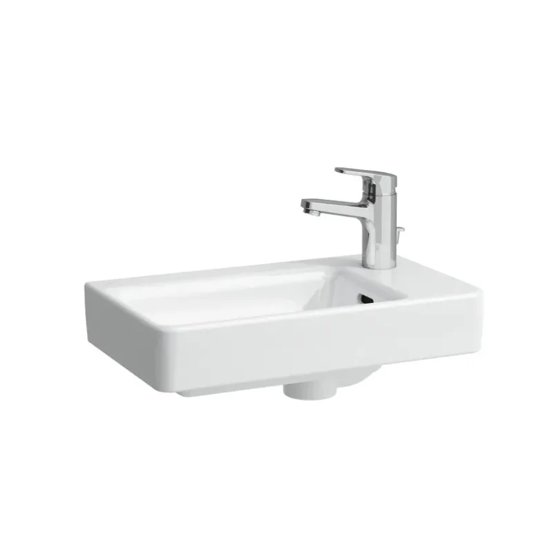Laufen Pro S - rokas izlietne 48x28 cm, 1 krāna caurums labajā pusē, LCC, balta H8159544001041